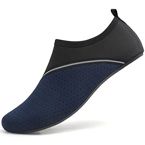 Produktbild: Sixspace Badeschuhe Damen Herren Wasserschuhe Schwimmschuhe Männer Frauen Strandschuhe Aquaschuhe Barfußschuhe für Strand,Pool,Meer,Wassersport,Tauchen,Surfen,Aqua Cycling(Schwarz/Blau,39 EU)
