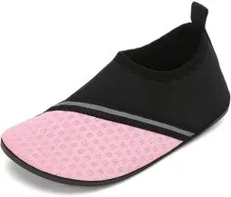 Produktbild: Sixspace Badeschuhe Kinder Wasserschuhe Jungen Mädchen Schwimmschuhe Schnell Trocknend Strandschuhe Aquaschuhe für Beach Pool(Schwarz/Rosa,25 EU)