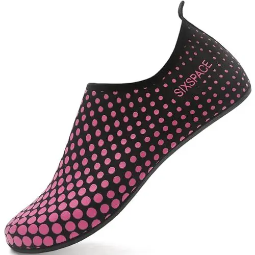 Produktbild: Sixspace Badeschuhe Wasserschuhe Damen Schwimmschuhe Strandschuhe Aquaschuhe Surfschuhe Barfußschuhe Tauchschuhe Wassersportschuhe（Rosa,38 EU