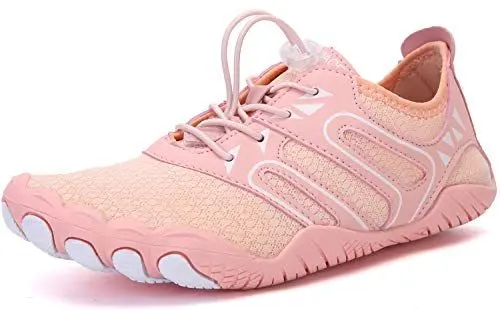 Produktbild: Sixspace Barfußschuhe Damen Badeschuhe Traillaufschuhe Outdoor & Indoor Training Fitnessschuhe Wander Wald Strand Straße Laufschuhe Walkingschuhe Schnell Trocknend Aquaschuhe（Pink 37 EU）