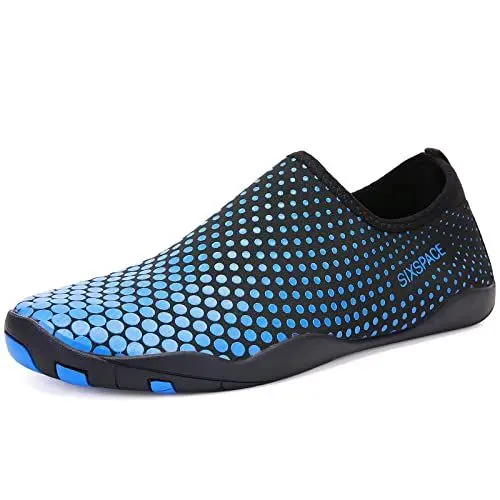 Produktbild: Sixspace Damen Herren Badeschuhe Wasserschuhe Schwimmschuhe Männer Frauen Strandschuhe Barfußschuhe für Strand,Pool,Meer,Wassersport,Tauchen,Surfen,Aqua Cycling(Blau 42 EU)