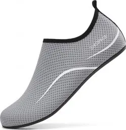 Produktbild: Sixspace Herren Damen Badeschuhe Wasserschuhe Aquaschuhe Strandschuhe Schnell Trocknend Slip on Breathable Schwimmschuhe Surfschuhe für Beach Pool Surfen Yoga Grau(Lieferantengröße 39 EU)