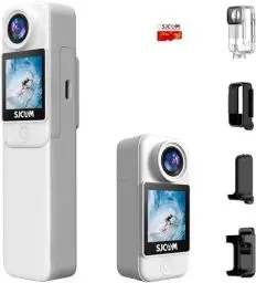 Produktbild: SJCAM C300 Action Kamera 4K30fps, 1.33'' Dual Touchscreen Sportkamera, 2.4G/5G Dual WiFi 20MP Helmkamera, 6-axis EIS Unterwasserkamera 30m Wasserdicht mit 2800+1000mAh Dual Akku