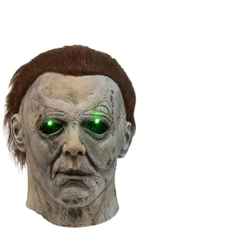 Produktbild: SK MISS Michael Myers Maske Leuchtend, Gruselige Halloween Masken aus Latex, LED-Lichtaugen, Michael Myers Kostümrequisiten für Cosplay