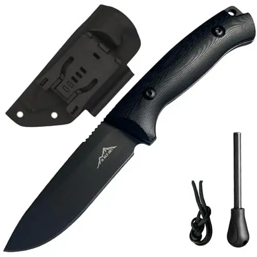 Produktbild: SK Wild Ones® Outdoor Messer Survival - Jagdmesser Feststehende Klinge - Survival Messer Outdoor Mit G10 Handhaben - Outdoormesser Feststehend - Aus D2-Stahl Survival Knife für Camping Loki