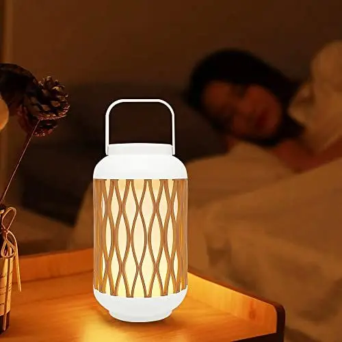 Produktbild: Skaaisont Tragbares LED-Nachtlicht am Nachttisch, warmweißes Nachtlicht, stufenloses Dimmen, berührungsempfindliches Nachtlicht für Schlafzimmer, Wohnzimmer und Büro