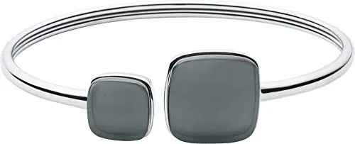 Produktbild: Skagen Armband Für Frauen Seeglas, 66 mm X 59,5 mm X 7 mm·· 61 mm X 49,5 mm Innenlänge Silber Edelstahlarmband, SKJ0870040