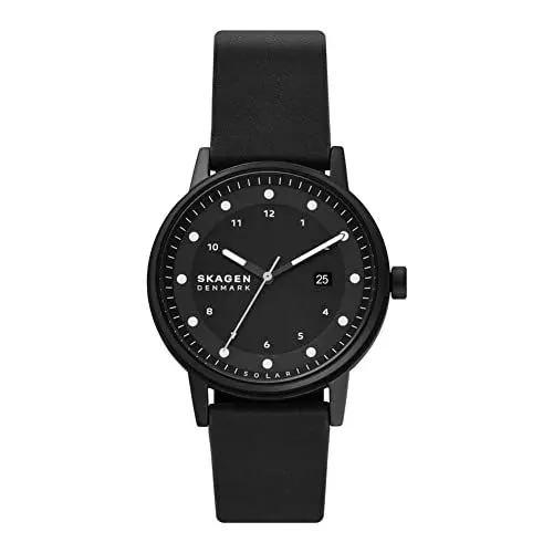 Produktbild: Skagen Damenuhr Freja Lille, Zweizeiger Uhrwerk, 22mm Silbernes Edelstahlgehäuse mit Lederarmband, 358XSSLBC