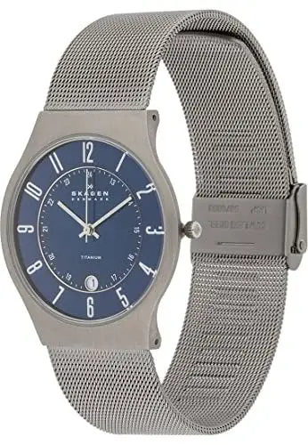 Produktbild: Skagen Herrenuhr Sundby Titanium, DreizeigerDatumschaltung, 37mm Charcoal Titanium Gehäuse mit EdelstahlMeshArmband, 233XLTTN