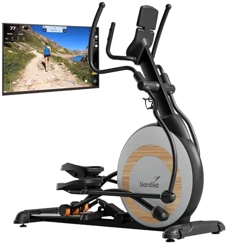 Produktbild: Skandika Crosstrainer Carbon P26-S/P30-S | Ellipsentrainer für zuhause, mit Steigung, bis 150 kg, 32 Widerstandsstufen, Bluetooth, App kompatibel | Fitnessgerät, Trainingsgerät für Ausdauertraining
