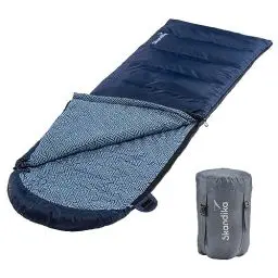 Produktbild: Skandika Deckenschlafsack Dundee Flanell | Baumwolle, Luxus-Qualität, koppelbar, Doppelschlafsack, 3 Jahreszeiten, bis -20°C, 220 x 80 cm/ 220 x 160 cm | Outdoor Camping Schlafsack (Indigo RV Links)