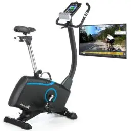 Produktbild: Skandika Ergometer Fahrrad Atlantis | Heimtrainer mit App Steuerung (Kinomap, iConsole), Bluetooth, 10kg Schwungmasse, Puls und Körperfettmessung, 32 Stufen, geräuscharm, Transportrollen | bis 150kg