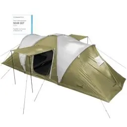 Produktbild: Skandika Kuppelzelt Hammerfest Protect für 4 Personen | Campingzelt mit eingenähtem Zeltboden, 2 m Stehhöhe, 2 Schlafkabinen, 2 Eingänge, Moskitonetze, 3000 mm Wassersäule, Zelt zum Campen