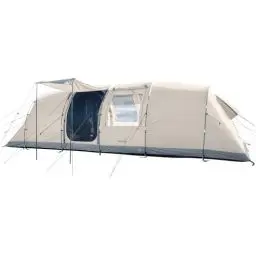 Produktbild: Skandika Tunnelzelt Casablanca 8 Protect | Camping Zelt mit 2 Schlafkabinen, dunkle Schlafkabine, eingenähter Zeltboden, 3000 mm Wassersäule, 2m Stehhöhe, Moskitonetz | Familienzelt