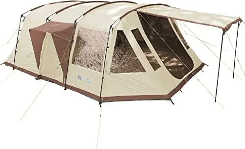 Produktbild: Skandika Tunnelzelt Nordland für 6 Personen | Camping Zelt mit eingenähtem Zeltboden, wasserdicht, 5000 mm Wassersäule, 2 m Stehhöhe, teilbare Schlafkabine | Outdoor, Campingzelt, Familienzelt
