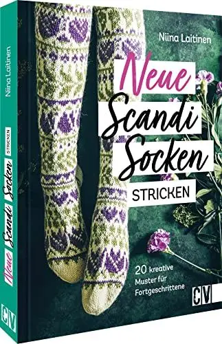 Produktbild: Skandinavisch stricken – Neue Scandi-Socken stricken: Kreative Strickmuster mit Strickanleitung für Fortgeschrittene. Strick-Buch mit 20 Strickvorlagen im Scandi Style.