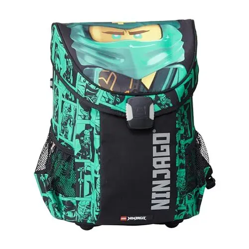 Produktbild: SKANDO BAGS LEGO NINJAGO Leichte Schultasche - Geräumiger Rucksack für Schulbücher, Brotdose und Wasserflasche mit Netzseitentaschen, Federmäppchenfach, ergonomischem Design und verstellbaren Gurten