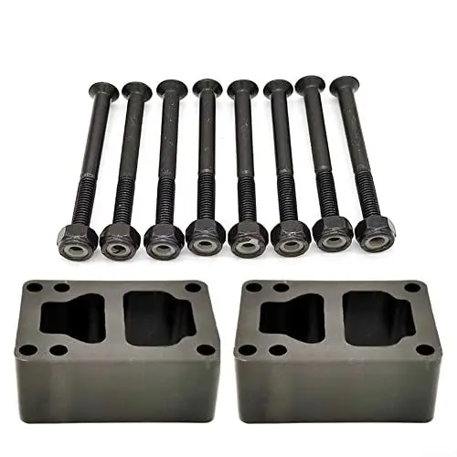 Produktbild: Skateboard-Dichtung, 30 mm Gummidichtung, Erhöhungspads + 53 mm Schrauben für Skateboard, Longboard, Doppelwippe (A)