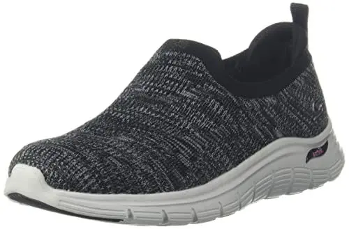 Produktbild: Skechers Damen 104371 Bkpk Sneaker, Black Knit/Pink Trim, 36 EU