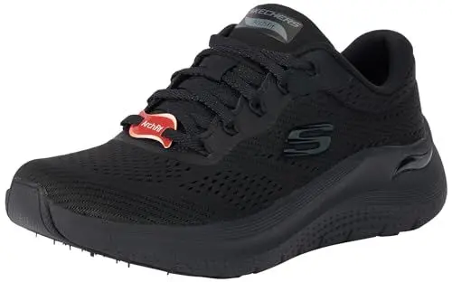 Produktbild: Skechers Damen Arch Fit 2.0 Big League Low-Top-Sneaker, Schwarzes Netzgewebe mit Metallbesatz, 41 EU