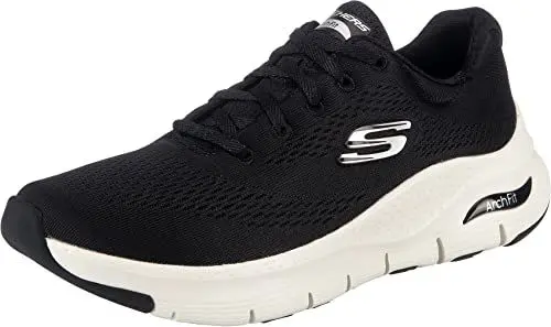 Produktbild: Skechers Damen Arch Fit Big Appeal sneakers,sports shoes, Black Mesh White Trim, 40 EU