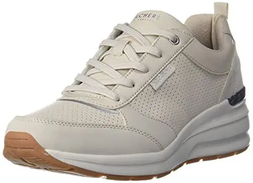Produktbild: Skechers Damen Billion Subtle Spots Sneakers, Off White Dura Leather/Off White Leopard Tri, 39 EU
