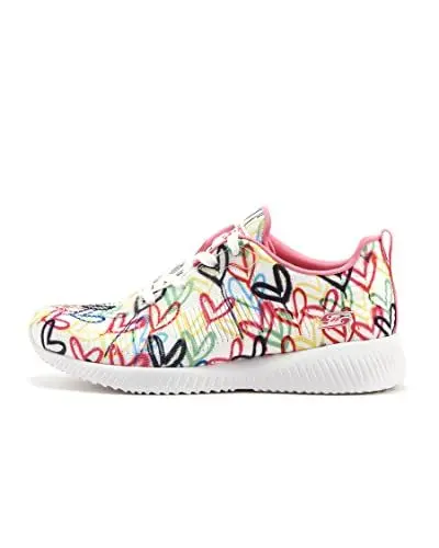 Produktbild: Skechers Damen Bobs Squad Starry Love Sneaker, White And Multi Engineered Knit, 37 EU