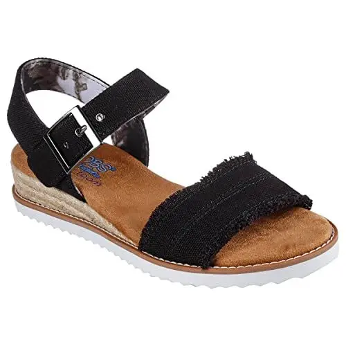 Produktbild: Skechers Damen Desert KISS Adobe Princess Sandals, Black Canvas, 39 EU