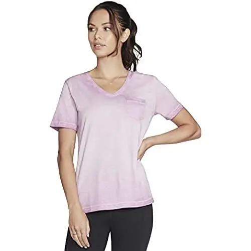 Produktbild: Skechers Damen Diamond Wash Hatha Tunika T-Shirt, Mittel, Klarwasser