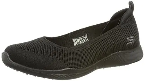 Produktbild: Skechers Damen Microburst 2.0 BE Iconic Sneaker, Black Stretch Fit Knit Skimmmer, 38.5 EU Weit
