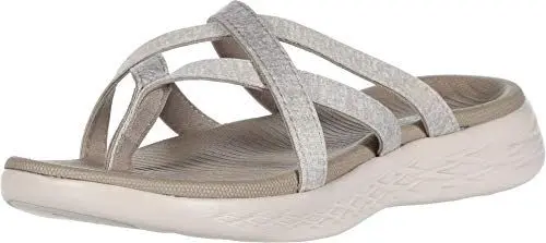 Produktbild: Skechers Damen ON-The-GO 600 Dainty Flache Sandale, Taupe Textile, 42 EU