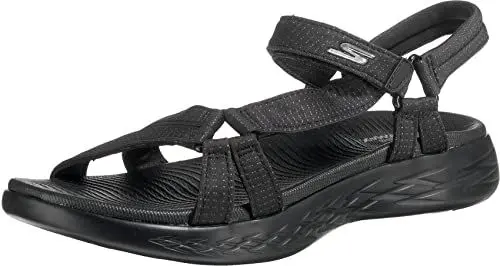 Produktbild: Skechers Damen Skechers On The Go 600 15316-bbk Sport Sandalen, Black Textile Trim, 39 EU