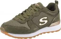 Produktbild: Skechers Damen retros-og 85-gold riem Sneaker, Olive Suede Nylon Mesh Rose Gold Trim Old, 40 EU