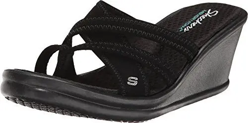 Produktbild: Skechers Damen Rumblers-Young at Heart Plateausandalen, Schwarz, 35 EU