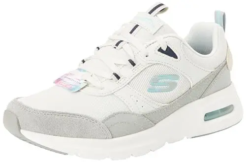Produktbild: Skechers Damen Skech-AIR Court COOL Avenue, Light Blue & Gray Leather/Light Blue Mesh/MUL, 39 EU