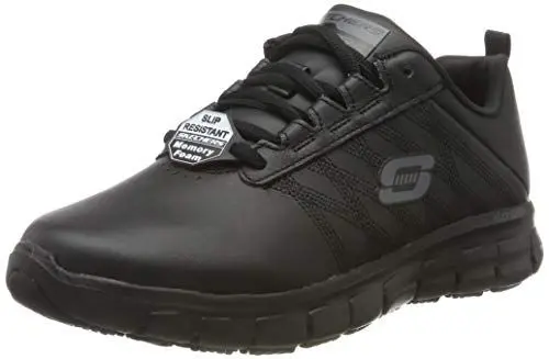 Produktbild: Skechers Damen Sure Track Erath Slip On Sneaker, Black Leather, 40 EU