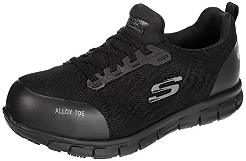 Produktbild: Skechers Damen Sure Track Jixie Slipper, Black Textile Synthetic, 39.5 EU