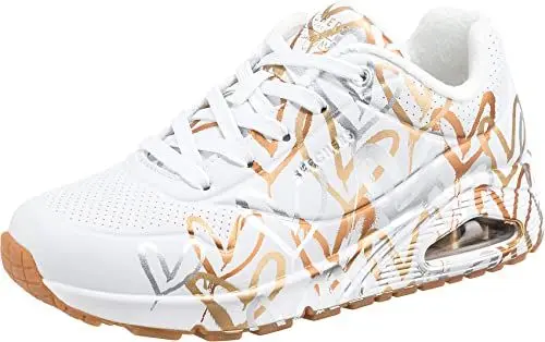 Produktbild: Skechers Damen UNO-METALLIC Love Sneakers, White, 38 EU