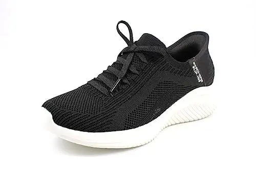 Produktbild: Skechers Damen Ultra Flex 3.0 Brilliant Path Sneakers,Sports Shoes, Black Knit/White Trim, 39 EU