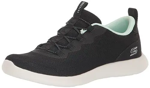 Produktbild: Skechers Damen Vapor Foam Dampfschaum Lite, Black Mesh/White Trim, 38.5 EU