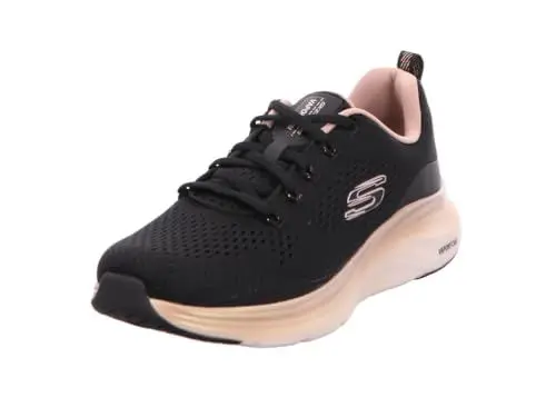 Produktbild: Skechers Damen Vapor Foam Sneakers, Schwarzes Netzgewebe mit rotgoldenem Rand, 39 EU