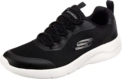 Produktbild: Skechers Herren 894133 BKW Sneaker, Schwarzes Mesh-Synthetik-Material, weißer Rand, 47.5 EU