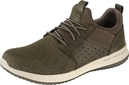 Produktbild: Skechers Herren Delson Camben Sneaker, Olive Mesh W Synthetic, 42 EU