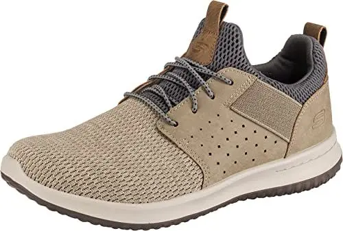 Produktbild: Skechers Herren Delson Camben Sneaker, Taupe Mesh W Synthetic, 43 EU
