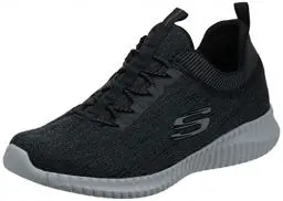 Produktbild: Skechers Herren Elite Flex Hartnell Slip On Sneaker, Black Gray Mesh Trim, 45 EU
