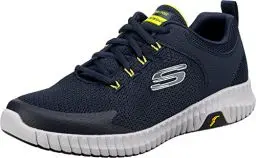 Produktbild: Skechers Herren Elite Flex Prime Take Over Walking-Schuh, Navy Mesh Pu Yellow Trim, 42 EU