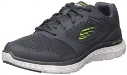 Produktbild: Skechers Herren Flex Advantage 4.0 Sneaker, Charcoal Leather Mesh Pu Trim, 44 EU