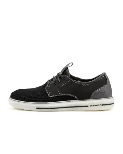 Produktbild: Skechers Herren PERTOLA Rolette Sneaker, Black Washed Knit/Synthetic, 45.5 EU