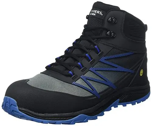 Produktbild: Skechers Herren Puxal Festle ESD Zehenschuh aus Verbundmaterial BAU-Schuhe, Schwarzblau, 42 EU
