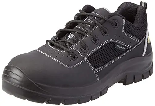 Produktbild: Skechers Herren Trophus Sicherheitsschuh, Black Nubuck Leather Textile, 44 EU